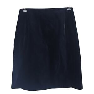 NWT LAURA ASHLEY Blue Velvet Skirt Womens 12 80s 90s Goth Dark Academia